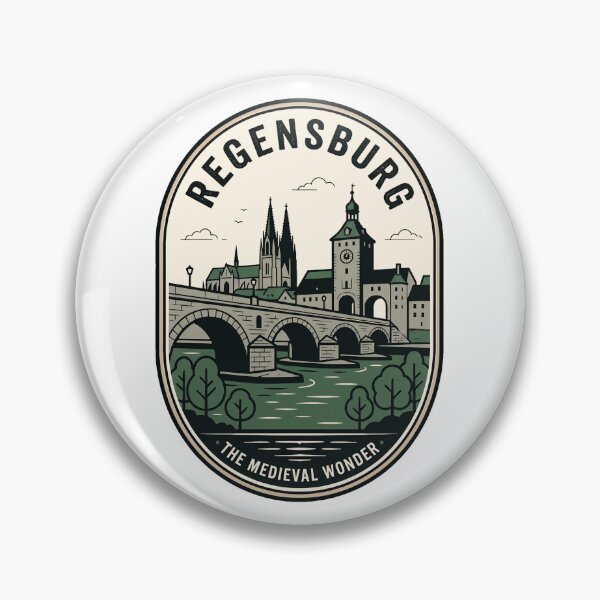 Item preview, Regensburg Germany Medieval Stone Bridge Skyline designed and sold by k3rstman1.