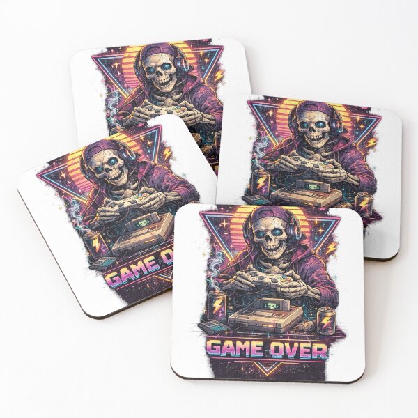 Item preview, Retro Skeleton Gamer Game Over designed and sold by neonvael.
