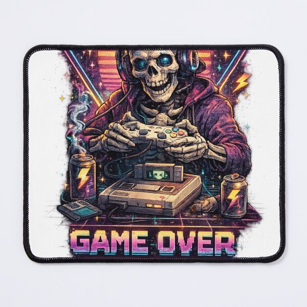 Item preview, Retro Skeleton Gamer Game Over designed and sold by neonvael.