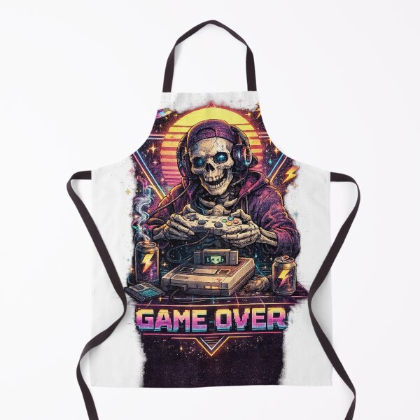 Item preview, Retro Skeleton Gamer Game Over designed and sold by neonvael.