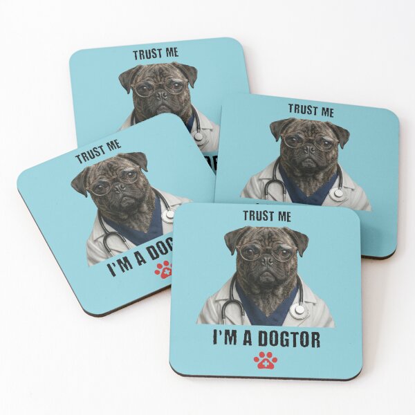 Item preview, Trust Me I'm A Dogtor Funny Pug Dog Doctor designed and sold by d247.