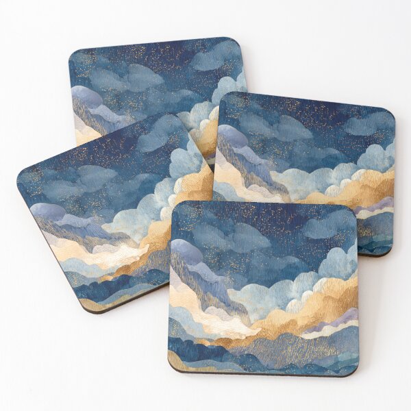 Item preview, Celestial Mountains and Golden Sky Art designed and sold by AtlantiqArt.