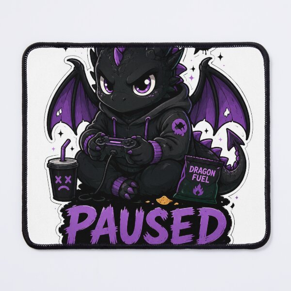 Item preview, Paused My Game Dragon Gamer designed and sold by neonvael.