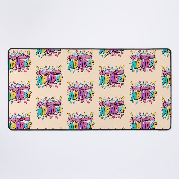 Item preview, Professional ADHDer – Funny Neurodivergent Retro Pop Art ADHD Design designed and sold by TheStephanieRome.