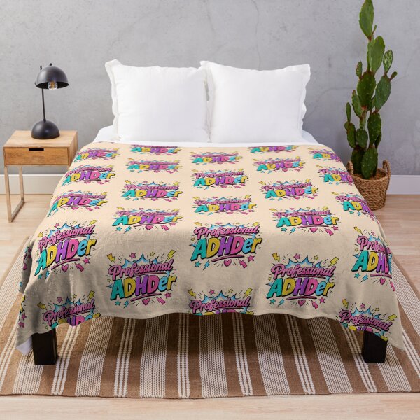 Item preview, Professional ADHDer – Funny Neurodivergent Retro Pop Art ADHD Design designed and sold by TheStephanieRome.