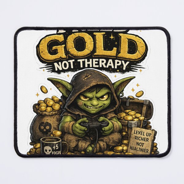 Item preview, I Need Gold Not Therapy Goblin Gamer designed and sold by neonvael.