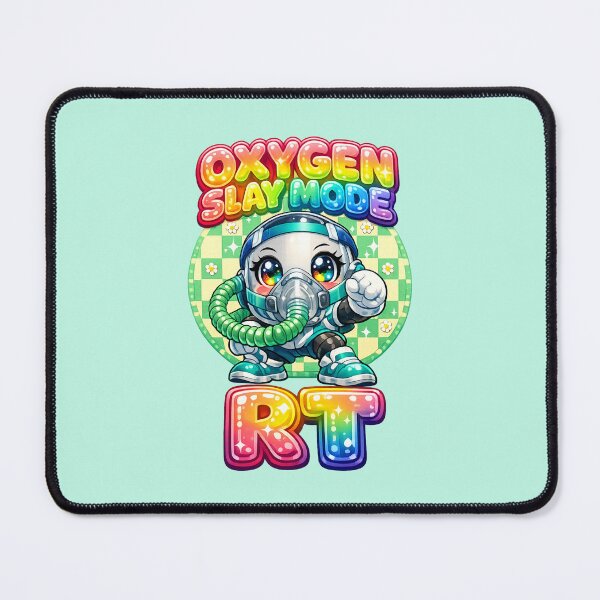 Item preview, Cute Kawaii Oxygen Mask Respiratory Therapist Nurse Week RT Pride Medical Worker Rainbow Candy Meme Checkered Design designed and sold by ClinicalHubs.