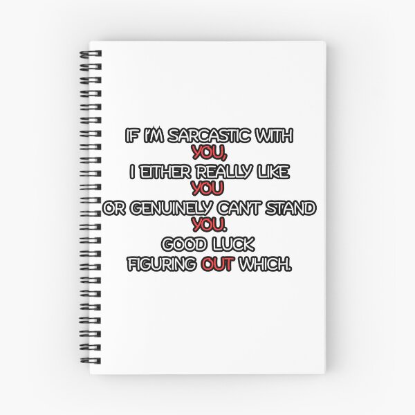 Item preview, Sarcastic with YOU (red) designed and sold by Sober-Gifts.