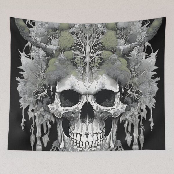 Item preview, Leshy Forest Skull Antlers Engraving designed and sold by DarkOriginArts.