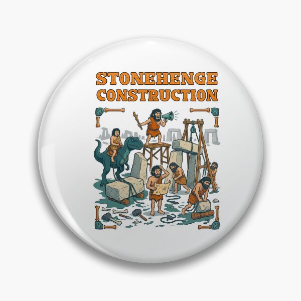 Item preview, Cavemen Building Stonehenge designed and sold by TeeARTHY.