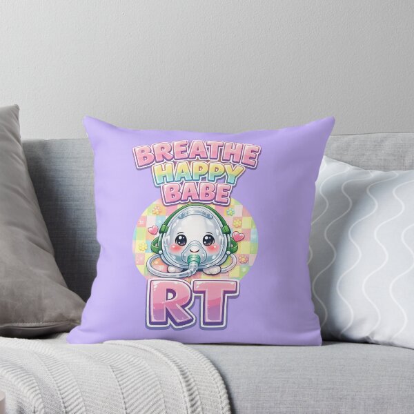 Item preview, Cute Kawaii Oxygen Mask Mascot Respiratory Therapist Gift Shirt | Breathe Happy Babe RT | Respiratory Care Week Medical Worker Checkered Design designed and sold by ClinicalHubs.