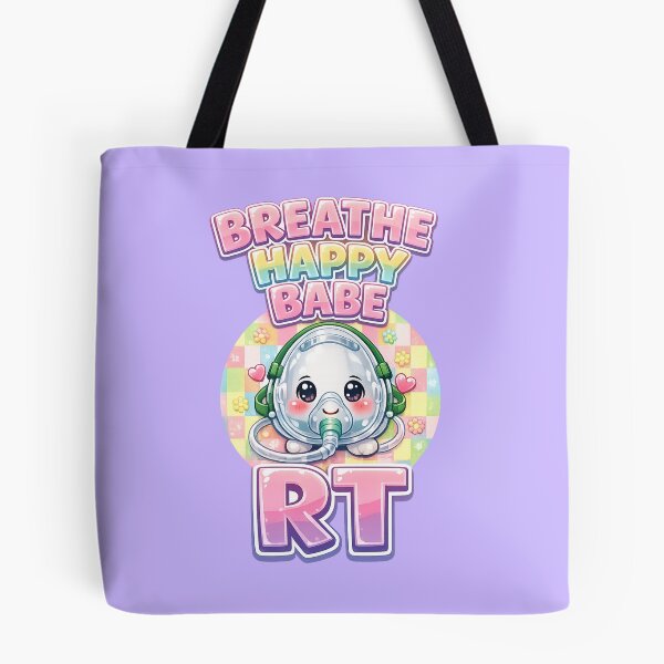 Item preview, Cute Kawaii Oxygen Mask Mascot Respiratory Therapist Gift Shirt | Breathe Happy Babe RT | Respiratory Care Week Medical Worker Checkered Design designed and sold by ClinicalHubs.