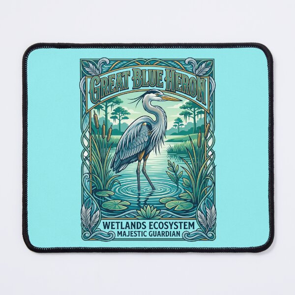 Item preview, Great Blue Heron Wetlands Majestic Guardian designed and sold by TeeARTHY.