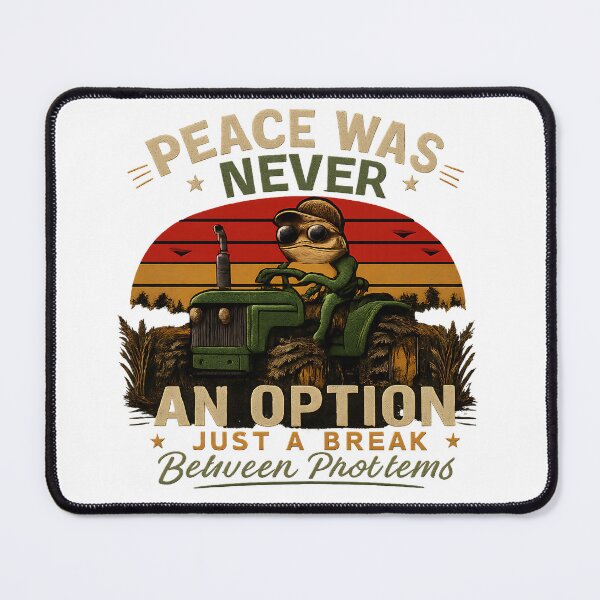 Item preview, Frog Farmer Meme Vintage Tractor – Peace Was Never An Option designed and sold by BrightHamster.