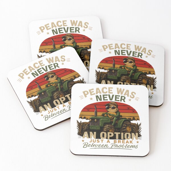 Item preview, Frog Farmer Meme Vintage Tractor – Peace Was Never An Option designed and sold by BrightHamster.
