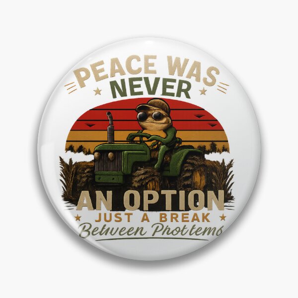 Item preview, Frog Farmer Meme Vintage Tractor – Peace Was Never An Option designed and sold by BrightHamster.