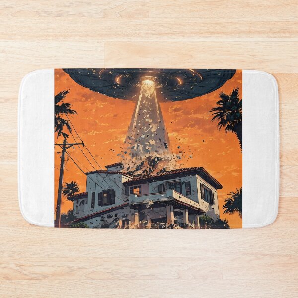 Item preview, JUST PAID OFF THE MORTGAGE - Funny UFO Alien Attack Art designed and sold by Modern Nest Art.