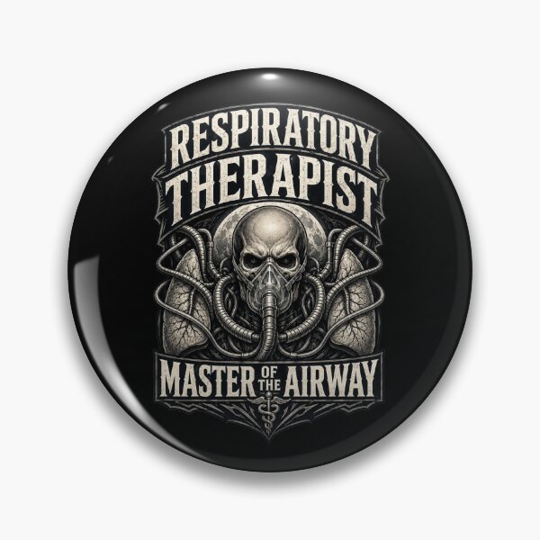 Item preview, Gothic Skull Respiratory Therapist Master Of The Airway Shirt | Dark Healthcare RT Week Design designed and sold by ClinicalHubs.