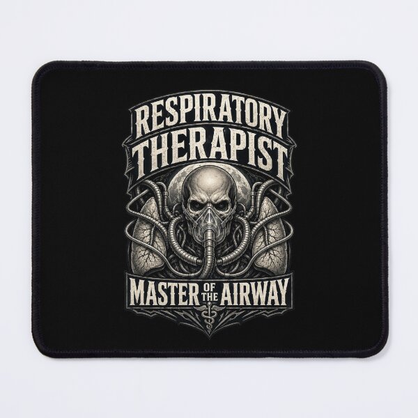 Item preview, Gothic Skull Respiratory Therapist Master Of The Airway Shirt | Dark Healthcare RT Week Design designed and sold by ClinicalHubs.