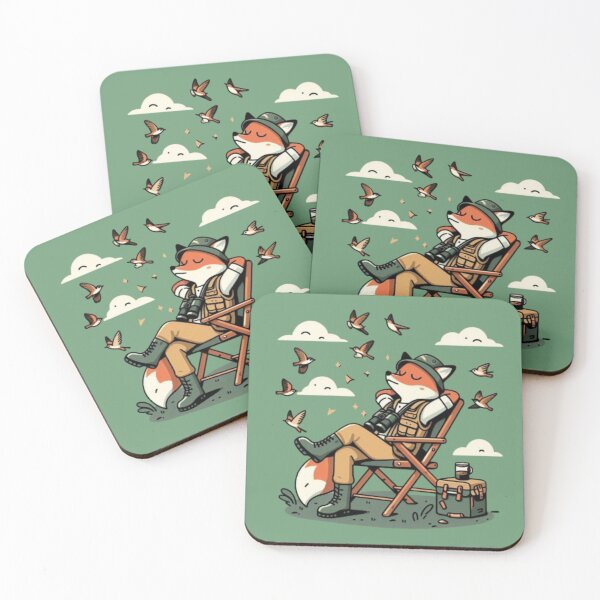Item preview, Fox Birdwatcher – Whimsical Nature Explorer Design designed and sold by Dogandesighn.