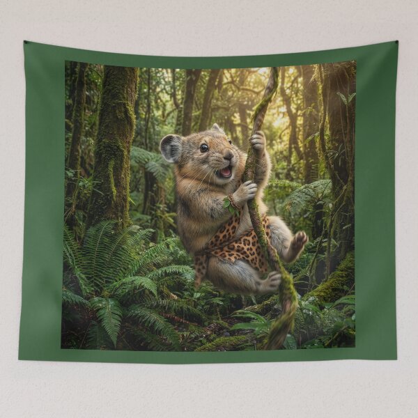 Item preview, Pika Tarzan Swings From Vine designed and sold by Tridentulus.