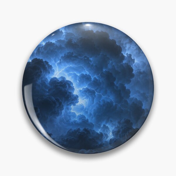 Item preview, Electric Blue Thunderstorm Cloud Dark Art designed and sold by irfanshikh.