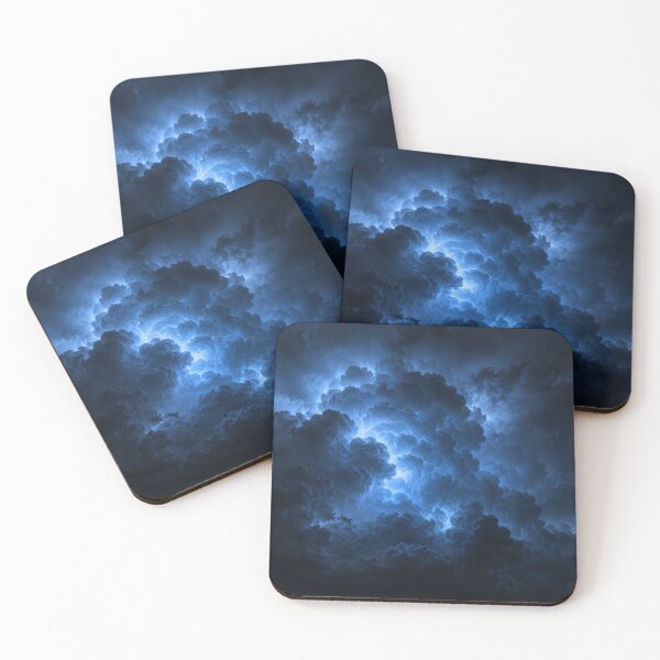 Item preview, Electric Blue Thunderstorm Cloud Dark Art designed and sold by irfanshikh.