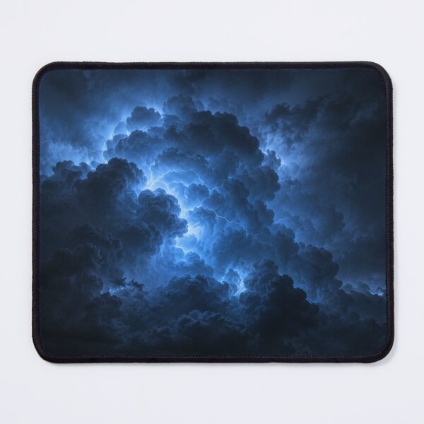 Item preview, Electric Blue Thunderstorm Cloud Dark Art designed and sold by irfanshikh.