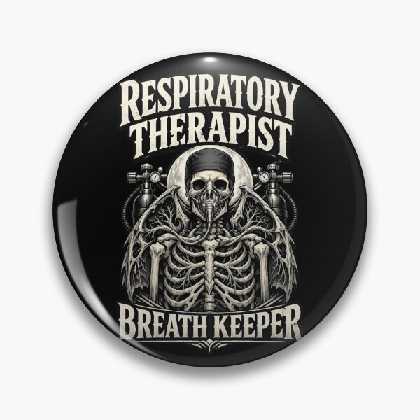 Item preview, Gothic Skeleton Respiratory Therapist Breath Keeper Halloween Healthcare Apparel Design designed and sold by ClinicalHubs.