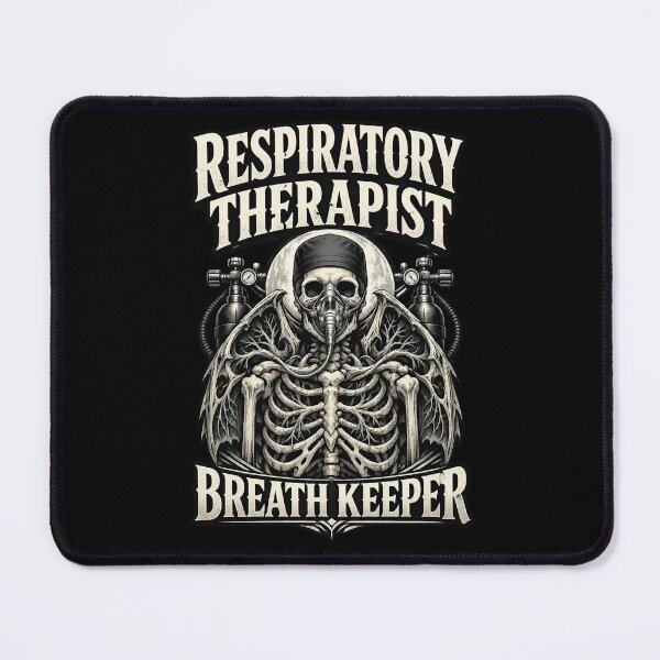 Item preview, Gothic Skeleton Respiratory Therapist Breath Keeper Halloween Healthcare Apparel Design designed and sold by ClinicalHubs.