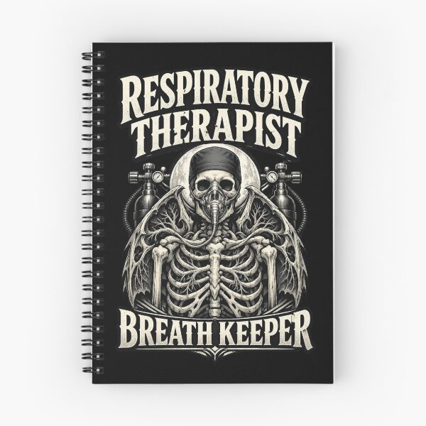 Item preview, Gothic Skeleton Respiratory Therapist Breath Keeper Halloween Healthcare Apparel Design designed and sold by ClinicalHubs.