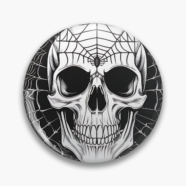 Item preview, Gothic Spider Web Skull Engraving Art designed and sold by DarkOriginArts.