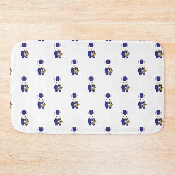 Item preview, Cute Bunny Marching Band Saxophone Player in Blue designed and sold by ValeriesGallery.