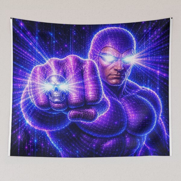 Item preview, The Phantom 5D Holographic Art – Ghost Who Walks in Neon Jungle | Futuristic Legendary Hero Design designed and sold by Imagetore.