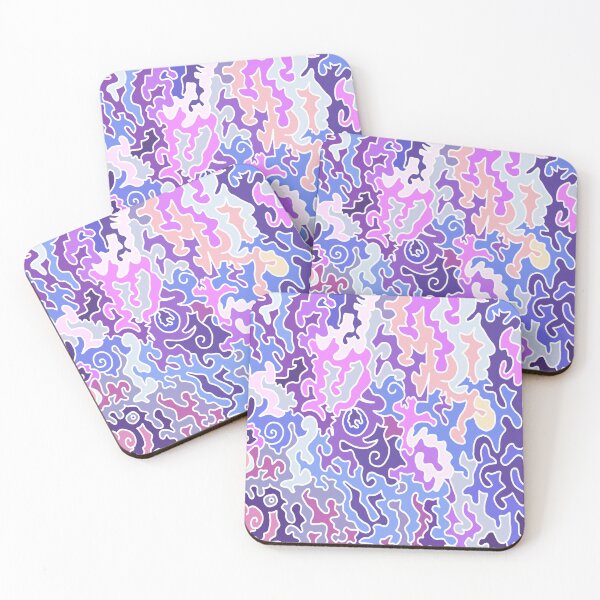 Item preview, Pastel Abstract Doodle Pattern | Purple Pink Blue Modern Line Art designed and sold by Zeddessay.