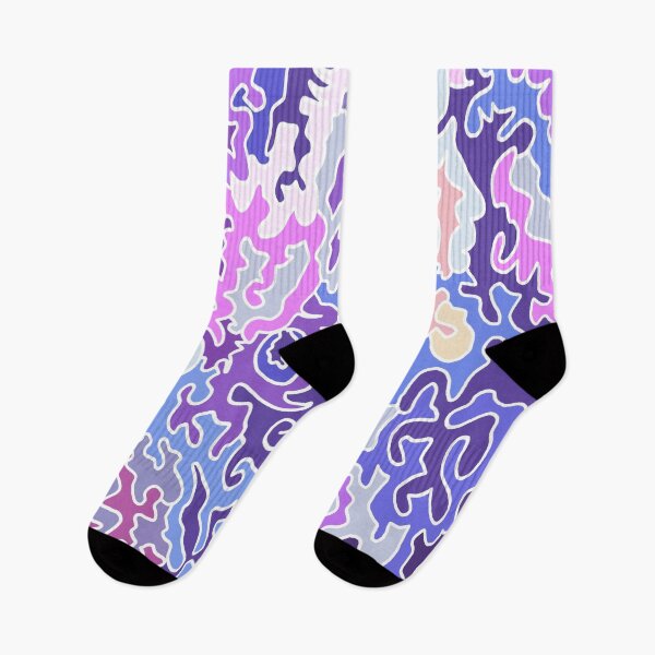 Item preview, Pastel Abstract Doodle Pattern | Purple Pink Blue Modern Line Art designed and sold by Zeddessay.