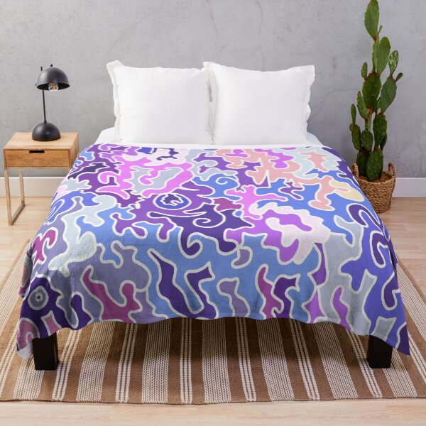 Item preview, Pastel Abstract Doodle Pattern | Purple Pink Blue Modern Line Art designed and sold by Zeddessay.