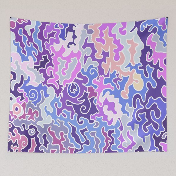 Item preview, Pastel Abstract Doodle Pattern | Purple Pink Blue Modern Line Art designed and sold by Zeddessay.