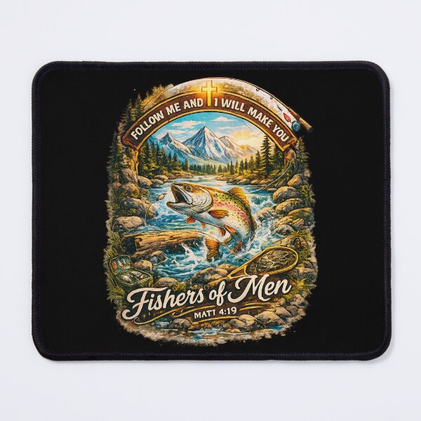Item preview, Fishers of Men Matthew 4:19 Christian Fishing T-Shirt designed and sold by Teetreasure2.