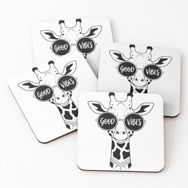Item preview, Cool Giraffe Wearing Sunglasses Good Vibes Sticker - Cute Giraffe Hippie Art designed and sold by BestChoiceService.