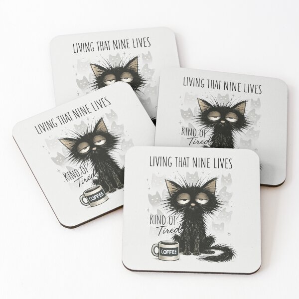 Artikelvorschau, Living That Nine Lives Kind of Tired Coffee entworfen und verkauft von MalwasBasket.