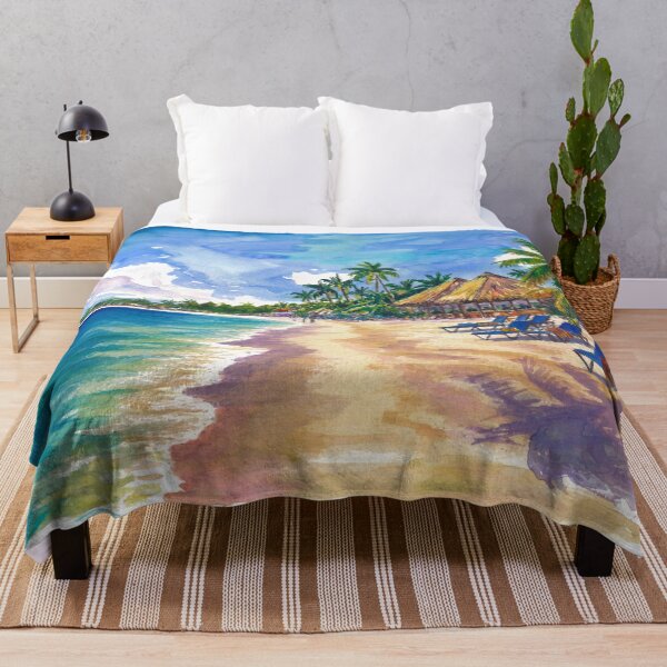 Item preview, Negril Seven Mile Beach Watercolor – Jamaica Tropical Coastal Art Print, Caribbean Travel Gift designed and sold by artshop77.