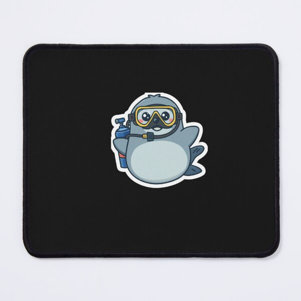 Item preview, Cute Seal Scuba Diving - Left Chest Badge Funny Ocean Sea Lion designed and sold by islam gamal.