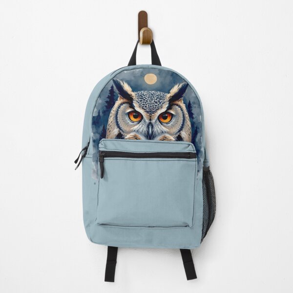 Item preview, Mystical Owl Watercolor Art | Moonlit Forest Owl Illustration designed and sold by Biedroneczka.