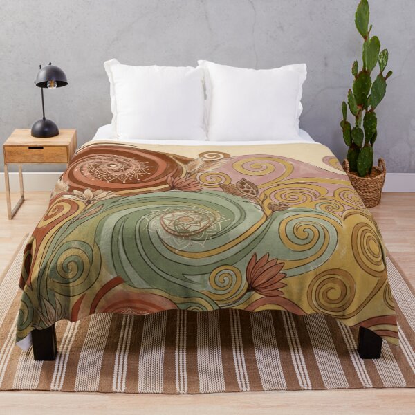 Item preview, Boho Swirl Abstract Pattern | Retro Earth Tone Mandala Aesthetic Design designed and sold by The Sandy Design Store.