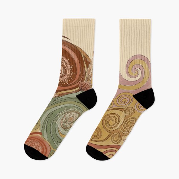 Item preview, Boho Swirl Abstract Pattern | Retro Earth Tone Mandala Aesthetic Design designed and sold by The Sandy Design Store.