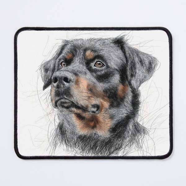 Item preview, Rottweiler doggie illustration  designed and sold by Roxane Bay.