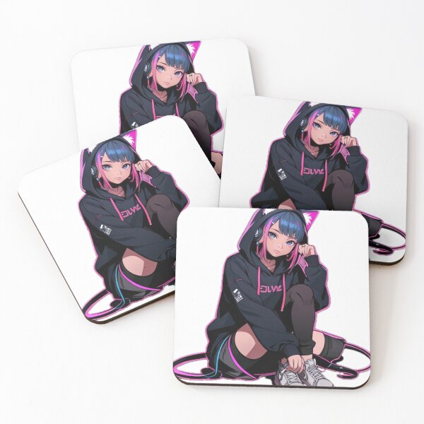 Item preview, Sudadera negra con capucha estilo anime de chica linda designed and sold by AnimDream .