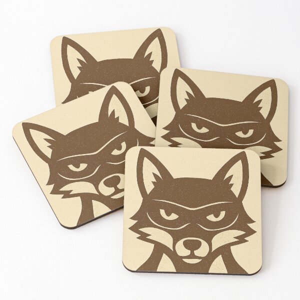 Item preview, Sepia Fox – Retro Masked Animal Poster Design designed and sold by mbmstores.