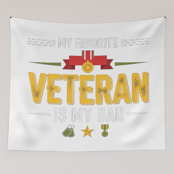Item preview, My Favorite Veteran Is My Dad Retro Tee designed and sold by Designs-RZ.
